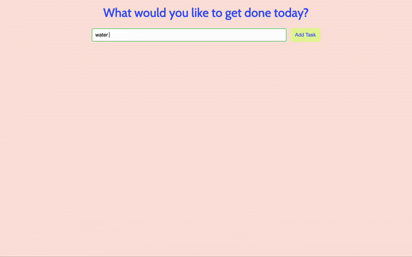 gif demonstrating todo list project